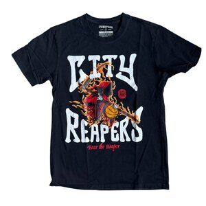 Overtime Basketball City Reapers Black Tshirt Mens Medium EUC